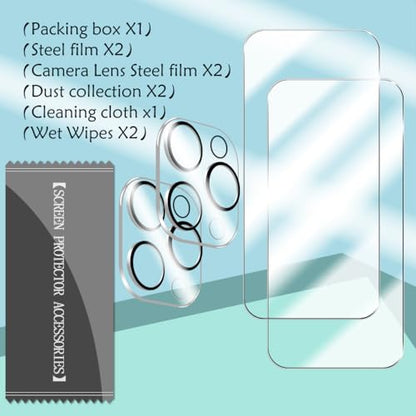 BIGFACE for iPhone 16 Pro Max Screen Protector + Camera Lens Protectors, [2 + 2 Pack] Premium HD Tempered Glass, Anti-Bubble 3D Curved Accuracy Film For iPhone 16 Pro Max(6.9 Inch) - size: iPhone 16 Pro Max(6.9")