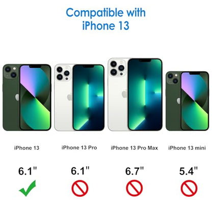 JETech Case for iPhone 13 6.1-Inch, Non-Yellowing Shockproof Phone Bumper Cover, Anti-Scratch Clear Back (Alpine Green) - color: Alpine Green