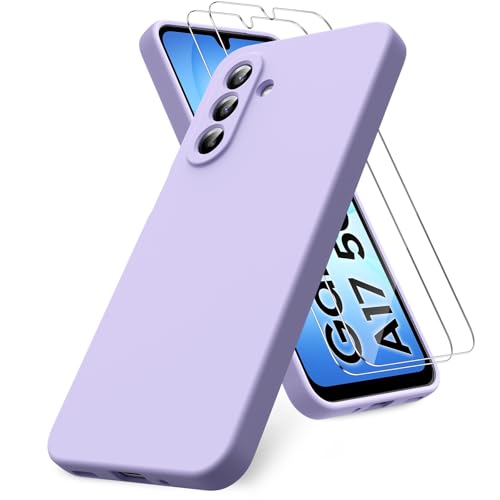 Vansdon for Samsung Galaxy A17 4G/5G Case-Light Purple | Soft TPU Liquid Silicone Phone Case with 2 Screen Protectors, Military-Grade Protection Shockproof Slim Phone Cover - color: Light Purple, size: Samsung Galaxy A17 4G/5G