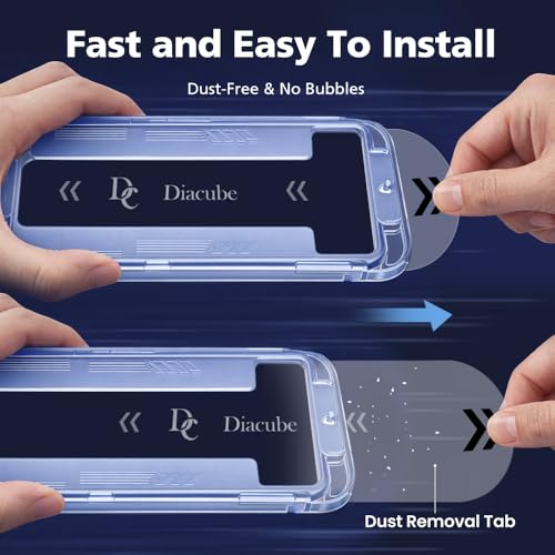 2 PACK Premium Glass Screen Protector Compatible with iPhone 17 Pro with [Easy Auto Dust Removal Installation Kit & Bubble Free] 3D Edge Full Coverage, 9H Hardness, Scratch Resistance,Fingerprint Resistant, Ultra HD Clear - size: iPhone 17 Pro