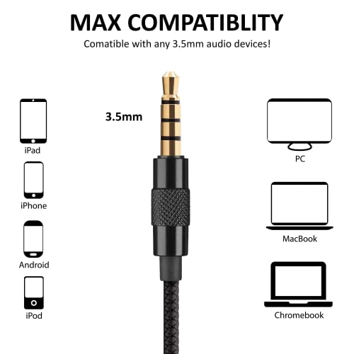 LUDOS SPECTA Wired Earbuds in-Ear Headphones, 5 Years Warranty, Earphones with Microphone for Clear Calls, Noise Isolating, for iPhone, iPad, Samsung, Laptop, School Students, Kids, Women, Small Ears