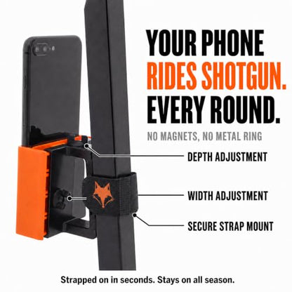 Strap Style Golf Cart Phone Holder, Golf Cart Phone Mount by Desert Fox - color: Orange