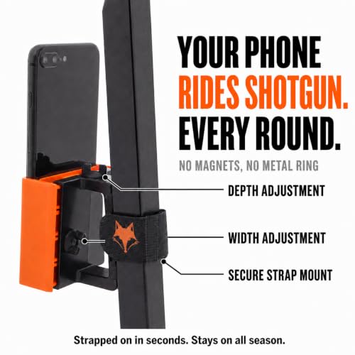 Strap Style Golf Cart Phone Holder, Golf Cart Phone Mount by Desert Fox - color: Orange