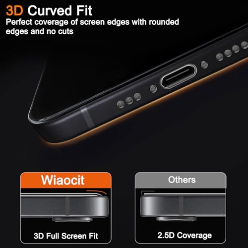 Wiaocit Tempered Glass Screen Protector for iPhone 16e/iPhone 17e - size: iPhone 16e/iPhone 17e-6.1 Inch