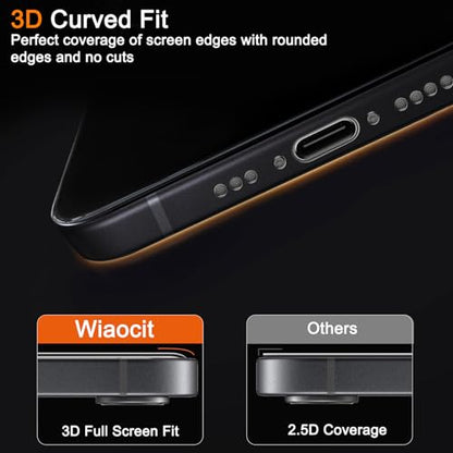 Wiaocit Tempered Glass Screen Protector for iPhone 16e/iPhone 17e - size: iPhone 16e/iPhone 17e-6.1 Inch