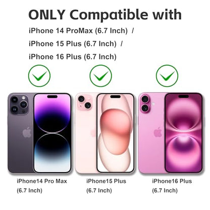 Matte Privacy Screen Protector for iPhone 14 ProMax and iPhone 15 Plus and iPhone 16 Plus Anti-Glare, Anti-Spy Tempered Glass Film, Smooth and Responsive Touch Anti-Scratch Glass