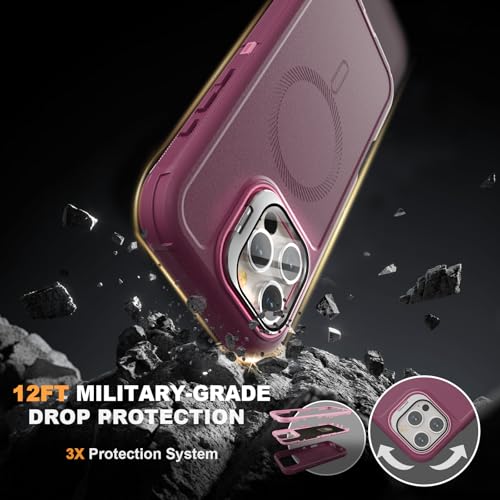 Follaroma for iPhone 16 Pro Case,Heavy Duty Case,6.3'', Purple-Pink - color: Purple-pink, size: iPhone 16 Pro 6.3''