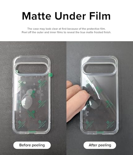 Ringke for Google Pixel 10/10 Pro Case [Fusion Matte Clear] | Oil & Dirt Resistant, Anti-Fingerprint Technology Prevents Oily Smudges, Frosted Coating Feels Velvety Soft - size: Pixel 10 / Pixel 10 Pro