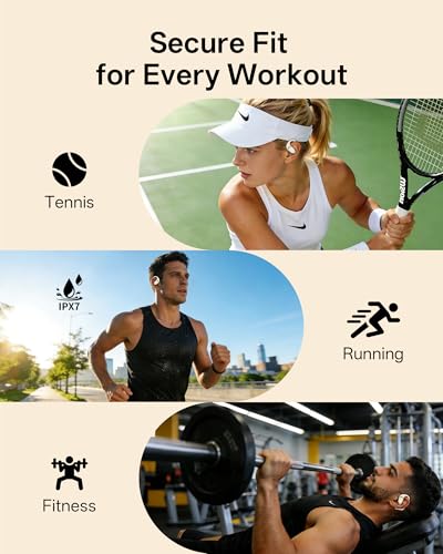 Open Ear Earbuds, Over Ear Earbuds with Ear Hooks for Running Sports