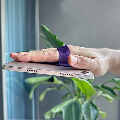 Hand Holder Strap for ipad, Tablet Hand Holder Strap, Universal Handle Grip for iPad Kindle, Mini Tablets and Cases (Dark Purple) - color: Dark Purple