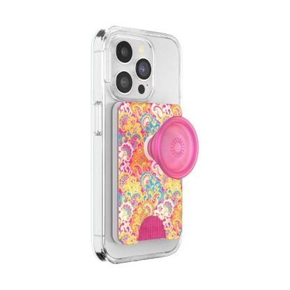PopSockets Phone Wallet for MagSafe with Grip- Paisley Gaudy - color: Paisley Gaudy, style: MagSafe