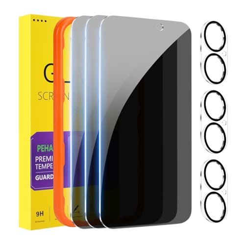 PEHAEL for iPhone 17 Privacy Screen Protector+Camera Lens Protector