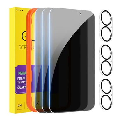 PEHAEL for iPhone 17 Privacy Screen Protector+Camera Lens Protector