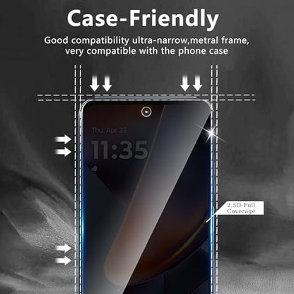 3 Pack Privacy Screen Protector Designed for Motorola Moto G 5G 2025/ Moto G 2026/ Moto G Play 2026/ Moto G Play 2025,Full Coverage Anti-Spy Tempered Glass Film,9H Hardness,Anti-Fingerprint - size: Moto G 5G 2025 FK3