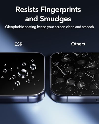 ESR 2 Pack Armorite for iPhone 17 Pro Screen Protector, UltraFit Tray - size: iPhone 17 Pro 6.3 inch