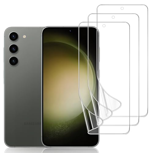 3 Pack TPU Screen Protector for Samsung Galaxy S23, Self-Healing HD Flexible Hydrogel Film Compatible with Galaxy S23 5G 6.1", Support Fingerprint Unlock, Scratch-Resistant, Bubble Free - size: Samsung Galaxy S23