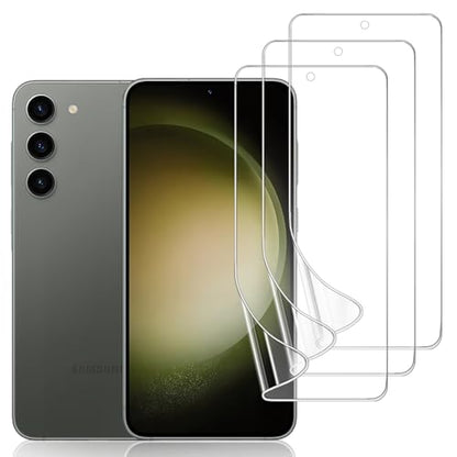 3 Pack TPU Screen Protector for Samsung Galaxy S23, Self-Healing HD Flexible Hydrogel Film Compatible with Galaxy S23 5G 6.1", Support Fingerprint Unlock, Scratch-Resistant, Bubble Free - size: Samsung Galaxy S23