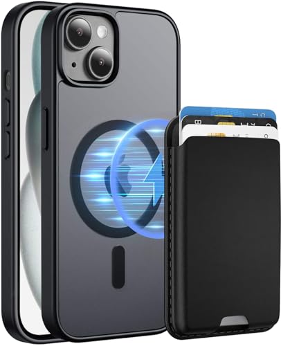 Magnetic for iPhone 14 / iPhone 13 Wallet Case with Card Holder﻿ | Compatible with MagSafe, Shockproof Phone Cover with Detachable RFID Blocking Credit Card Slot, Black - color: Black, size: iPhone 14/13