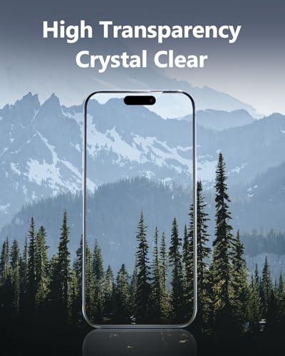 360 Privacy Screen Protector for iPhone 17 Pro Max 6.9 inch, 4-Way Anti Spy Tempered Glass with Auto Dust Removal Kit, Case Friendly Full Coverage 9H Hardness Shatterproof Film, 2 Pack