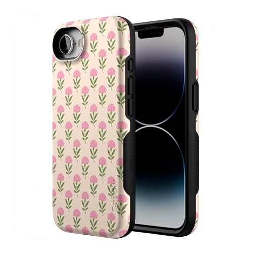 Casely iPhone 16e Case | Jenna's Flowers | Fun on Weekdays | Bold Protective Design | Compatible with MagSafe - color: Jenna's Flowers | Fun on Weekdays