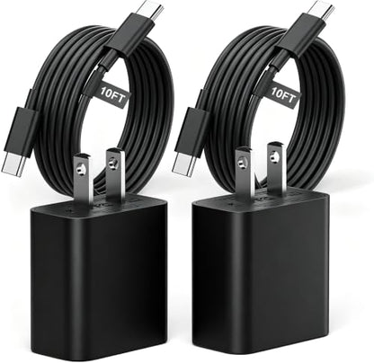 iPhone 17 16 15 Charger Fast Charging 10FT, 20W USB C Charger Block & Cable - color: Black