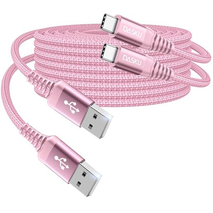 USB C Cable Fast Charging, 2Pack 6FT USB A to USB C Cable, Upgraded Extra - color: Pink, size: 6FT, style: USB A to USB C