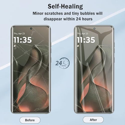 2 Pack Screen Protector for Motorola Edge 2025,Soft Flexible TPU Film Screen Protector for Moto Edge 2025,Full Coverage,HD Clear,Support Fingerprint Unlock,with Easy Installation Alignment Tool