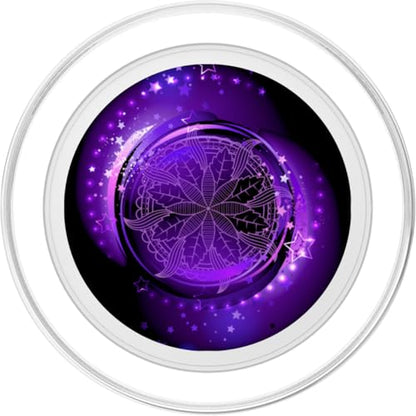 Nebula Mandala Galaxy Purple Stars Dreamy Whirl Tidepool PopSockets PopGrip for MagSafe - style: Magnetic PopGrip