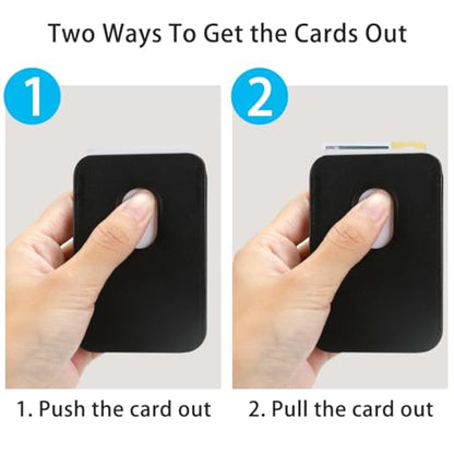 for MagSafe Wallet,Magnetic Card Holder for Phone Case - color: Black Leopard