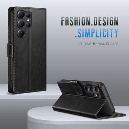 Wallet Case for Samsung Galaxy S25 Ultra, Black | RFID-Blocking Card Holder, Kickstand, Magnetic Closure, PU Leather Folio Flip Cover, Protective Women Men Cases - color: Black, size: Samsung Galaxy S25 Ultra