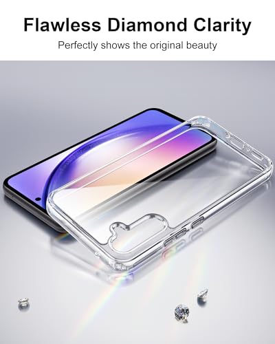 HOOMIL Case for Samsung Galaxy A54, Non-Yellowing, Drop Protection, Anti-Scratch Transparent Hard Back Phone Cover - Crystal Clear - color: Clear, size: A54 5G