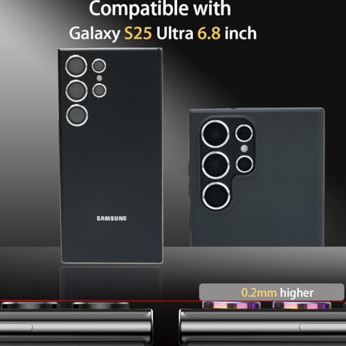 Camera Lens Protector for Samsung Galaxy S25 Ultra, Silver - color: Silver