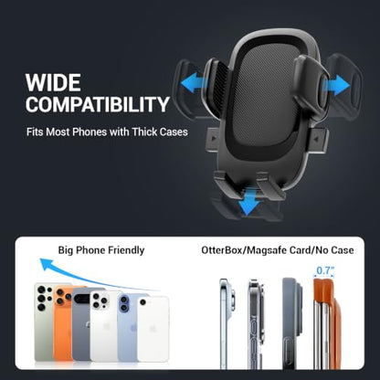 Fourpillars 2026 Upgraded Car Phone Holder Mount Strongest Suction & Clamp