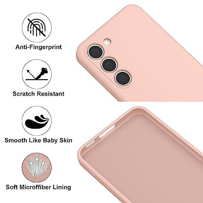 Vanjua Case for Samsung Galaxy S23 (Only), Stylish Liquid Silicone Slim Full-Body Protective Cover Compatible with Samsung Galaxy S23 5G 6.1 Inch Phone Case (Pink) - color: Pink