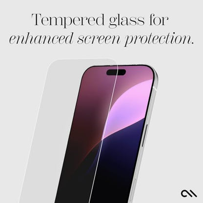 Case-Mate iPhone 16 Pro Screen Protector - Anti-Scratch Tempered Glass with Shatter Protection - Durable 9H Glass with Touch Sensitivity, Ultra High Clarity, Case Friendly, and Easy to Apply - Clear - size: iPhone 16 Pro