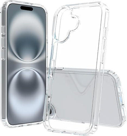 for iPhone 16 Case Clear, Non-Yellowing, Compatible with MagSafe, Military-Grade Protective Case, Shockproof Slim Phone Case for iPhone 16 Transparent 6.1 Inch, Crystal Clear