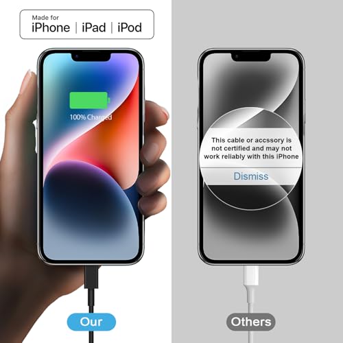 2+2Pack iPhone 17 16 15 Charger 20W Apple Charger with 10ft Cable - Black - color: Black