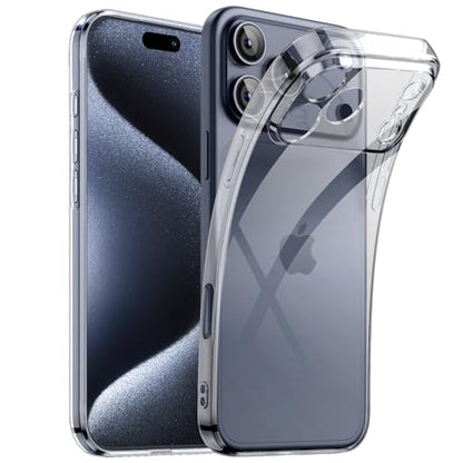 Shamo's Clear TPU Case for iPhone 17 Pro Max – with Camera Protection, Ultra Slim, Shockproof, Anti-Yellowing, Scratch-Resistant, Wireless Charging Compatible, Enhanced Grip (for iPhone 17 Pro Max) - size: For iPhone 17 Pro Max