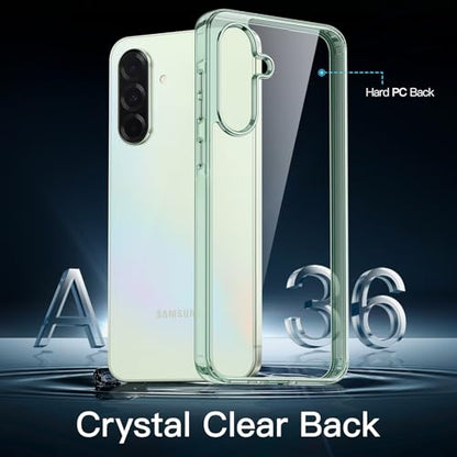JETech Case for Samsung Galaxy A36, Anti-Yellowing, Lime | Shockproof Protection, Scratch Resistant Hard PC Back, Durable Transparent TPU Bumper - color: Lime, size: Galaxy A36