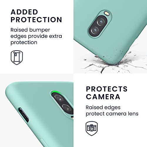 kwmobile Case Compatible with OnePlus 6T Case - Slim Protective TPU Silicone Phone Cover - Mint Matte - color: mint matte