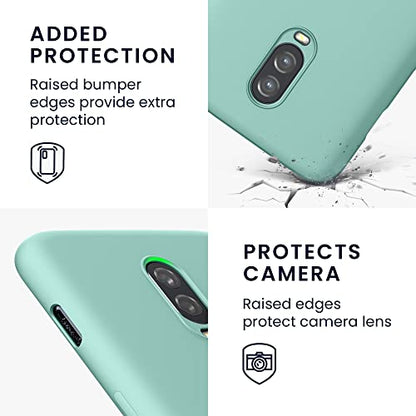 kwmobile Case Compatible with OnePlus 6T Case - Slim Protective TPU Silicone Phone Cover - Mint Matte - color: mint matte