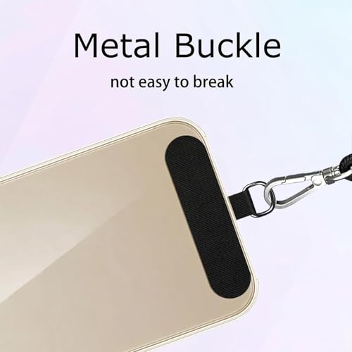Phone Lanyard Clip Tether Tab, Smartphone Crossbody Strap Replacement Part for Cases（1 Pack Black Nylon） - color: Black