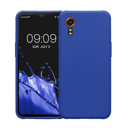kwmobile Case Compatible with Samsung Galaxy Xcover7 Case - Soft Slim Protective TPU Silicone Cover - Baltic Blue - color: Baltic Blue