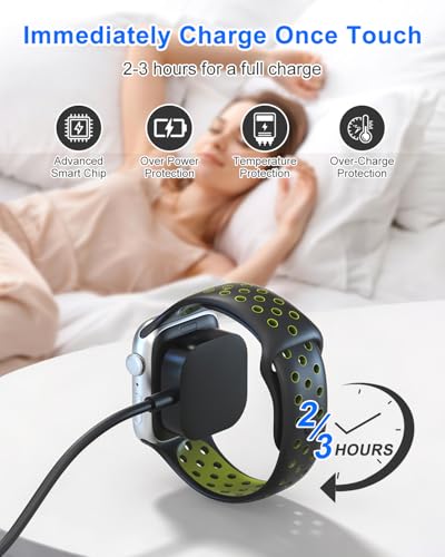 Retractable Multi Charging Cable 100W - 3 in 2 Travel Portable Retractable Charger Cords with 2 USB C and iWatch Charger Port for iPhone 17/16/15 Series, iPad, Apple Watch 11/10/9/8/7/SE Series, 4FT