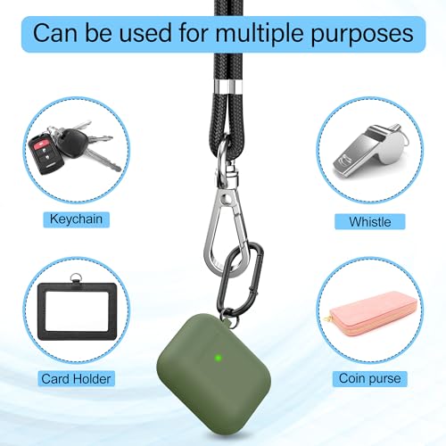 takyu Phone Lanyard, 2 Pack Adjustable Cell Phone Lanyard Crossbody Neck Strap & 2 Pack Phone Wrist Strap with 2 Pcs Tether Tabs Compatible for iPhone Android Smartphones-Black Grey - color: Black+grey