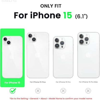 ORNARTO Compatible with iPhone 15 Case 6.1, Slim Liquid Silicone 3 Layers Full Covered Soft Gel Rubber Phone Case, Anti-Scratch Shockproof Protective Cover 6.1 Inch, Baby Blue - color: Baby Blue