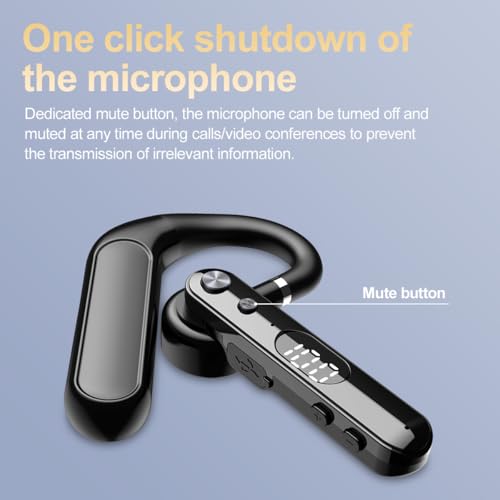 Bluetooth Headset, Dual Mic Noise Cancelling, 48H Talk Time, Clear Calls