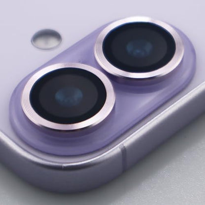 for iPhone 17 Camera Lens Protector Metal Tempered Glass Screen Accessories Cover (Purple) - color: Purple
