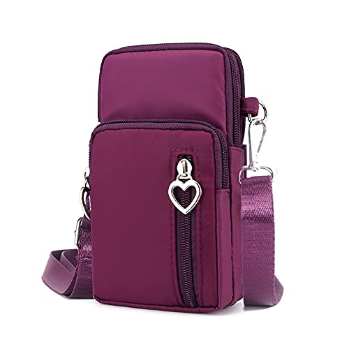 Women Crossbody Cell Phone Purse Case Armband Bag for iPhone 12 13 Mini 14 15 Plus 11 Pro Max Google Pixel 6a 7a 8a 6 7 8 Pro - color: Purple