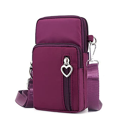 Women Crossbody Cell Phone Purse Case Armband Bag for iPhone 12 13 Mini 14 15 Plus 11 Pro Max Google Pixel 6a 7a 8a 6 7 8 Pro - color: Purple